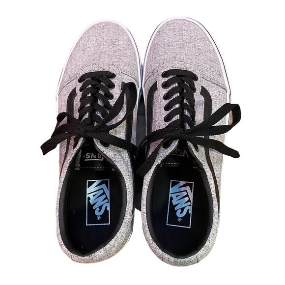 VANS WARD NWOT TEXTILE LOW TOP LACE UP FASHION SHOE GREY MEN SIZE 8/ WOMENS 9.5 - Picture 10 of 11